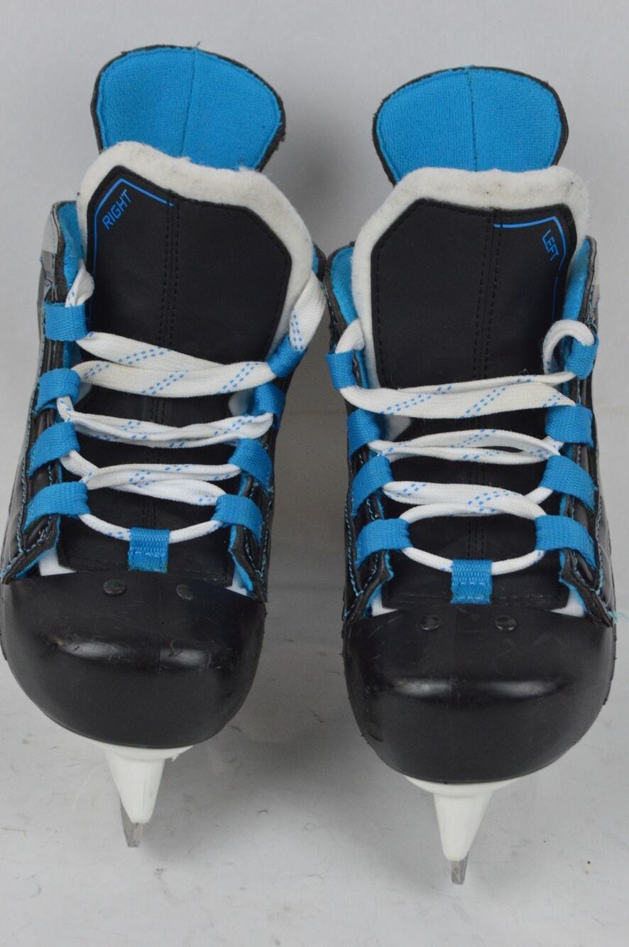 Bauer Prodigy Slide Tie Youth Hockey Skates Y11 Kids Ice Skates Blue